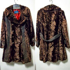 Vintage Styled By Davis Button Fur Coat